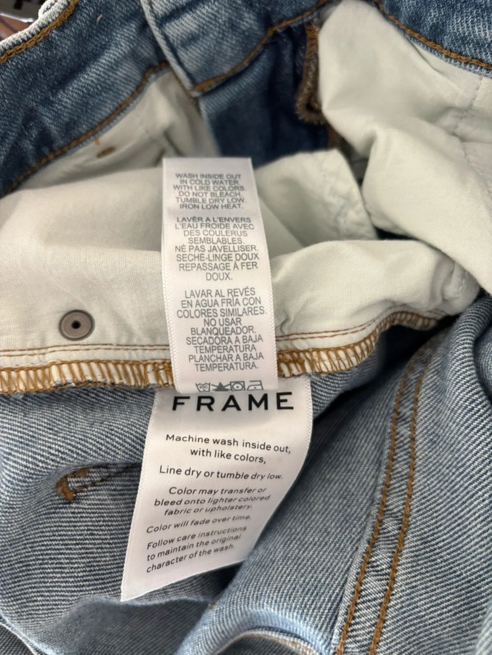 Frame Le Sylvie Kick Boot Jeans Bobbi Wash Cropped Denim Womens 29 light blue - Picture 6 of 9